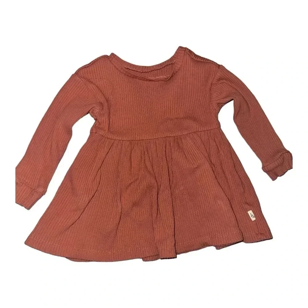 2 Easy-Peasy Girl Long Sleeve Babydoll Top, Sizes 12 Months - Picture 2 of 9